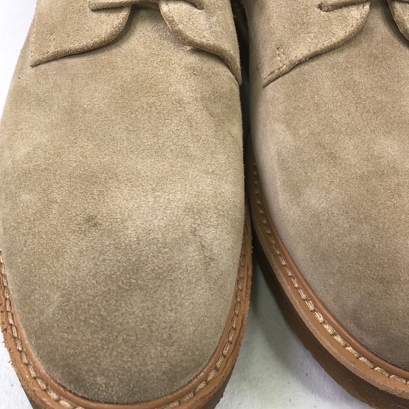 COACH Men's Suede Derby W/Crepe Sole, Oat Brown - Picture 6 of 10